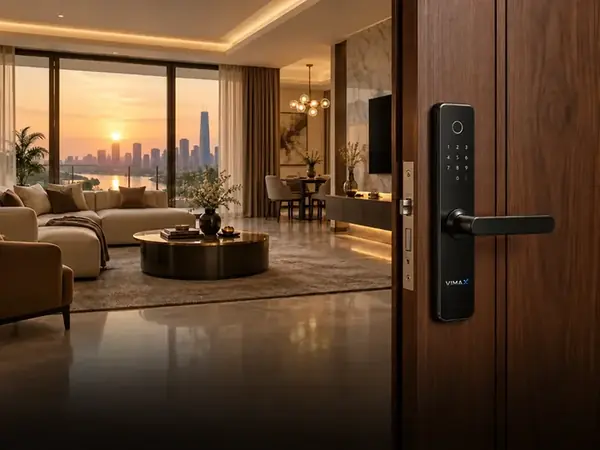 Khóa thông minh VIMAX lắp trên cửa gỗ căn hộ và chung cư