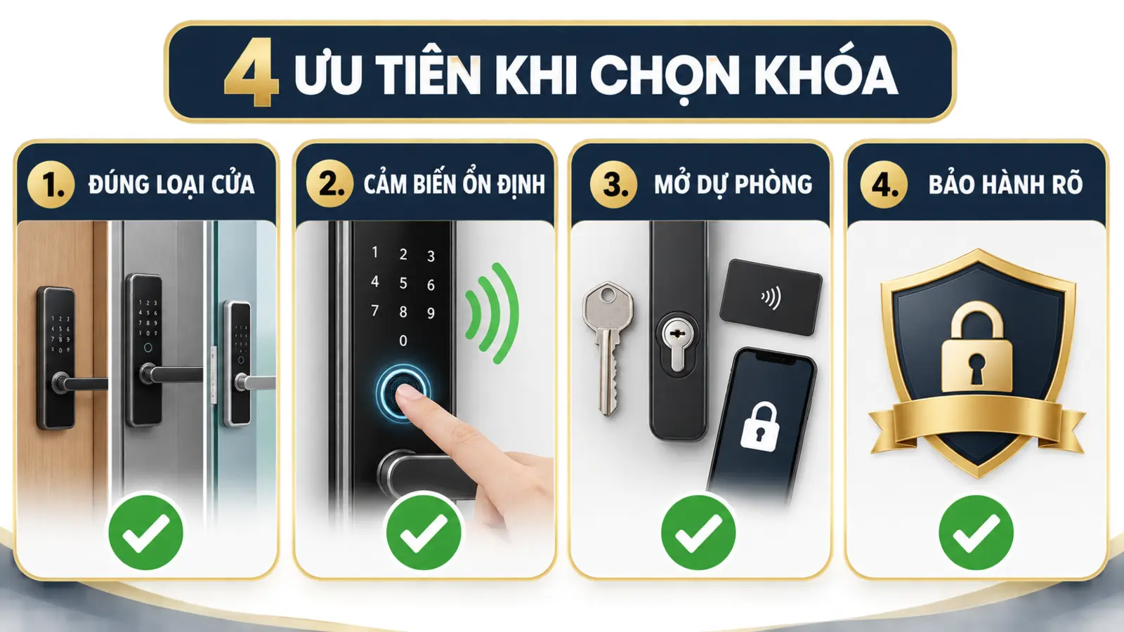 Bốn ưu tiên khi chọn khóa thông minh dưới 3 triệu