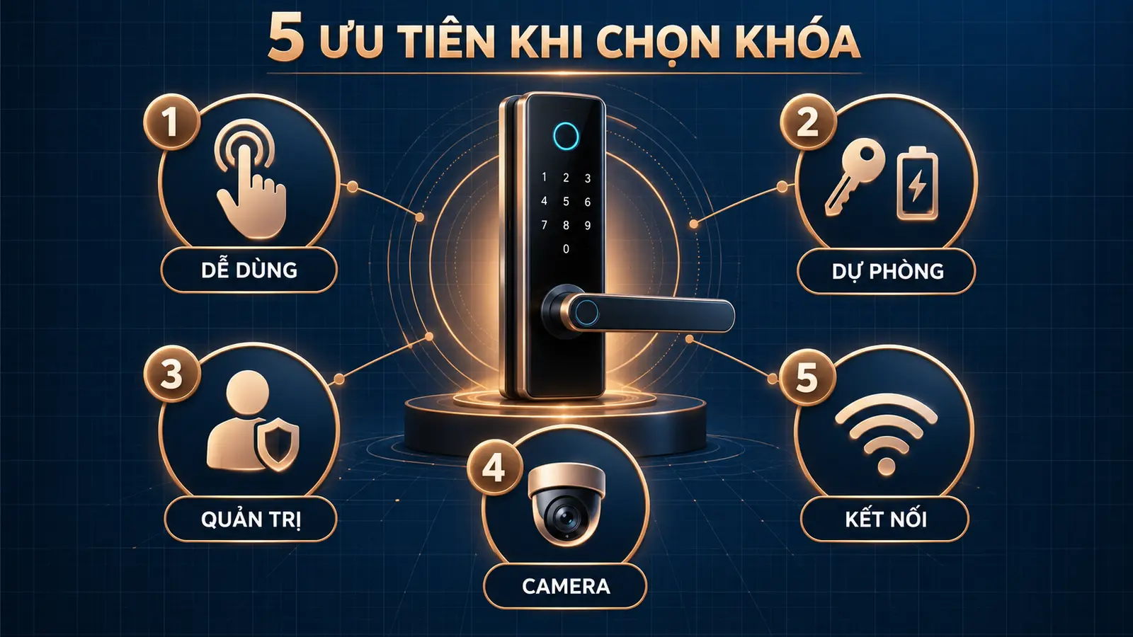 Năm ưu tiên khi chọn khóa thông minh 5 đến 10 triệu