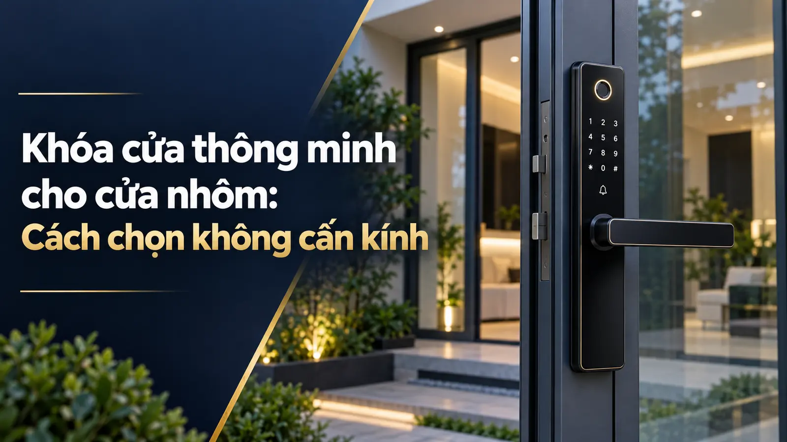 Khóa cửa thông minh cho cửa nhôm: Cách chọn không cấn kính