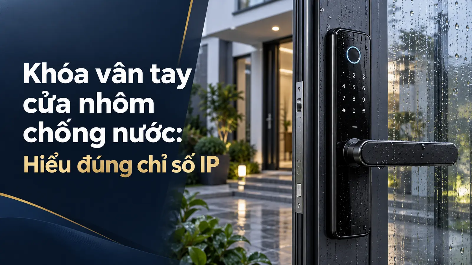 Khóa vân tay cửa nhôm chống nước: Hiểu đúng chỉ số IP