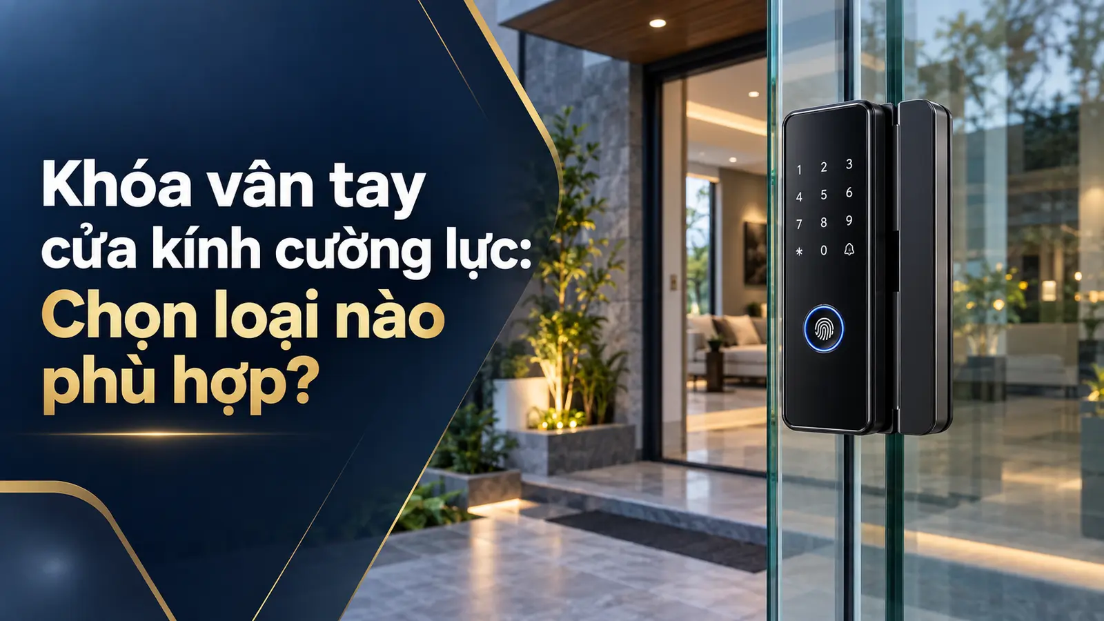 Khóa vân tay cửa kính cường lực: Chọn loại nào phù hợp?