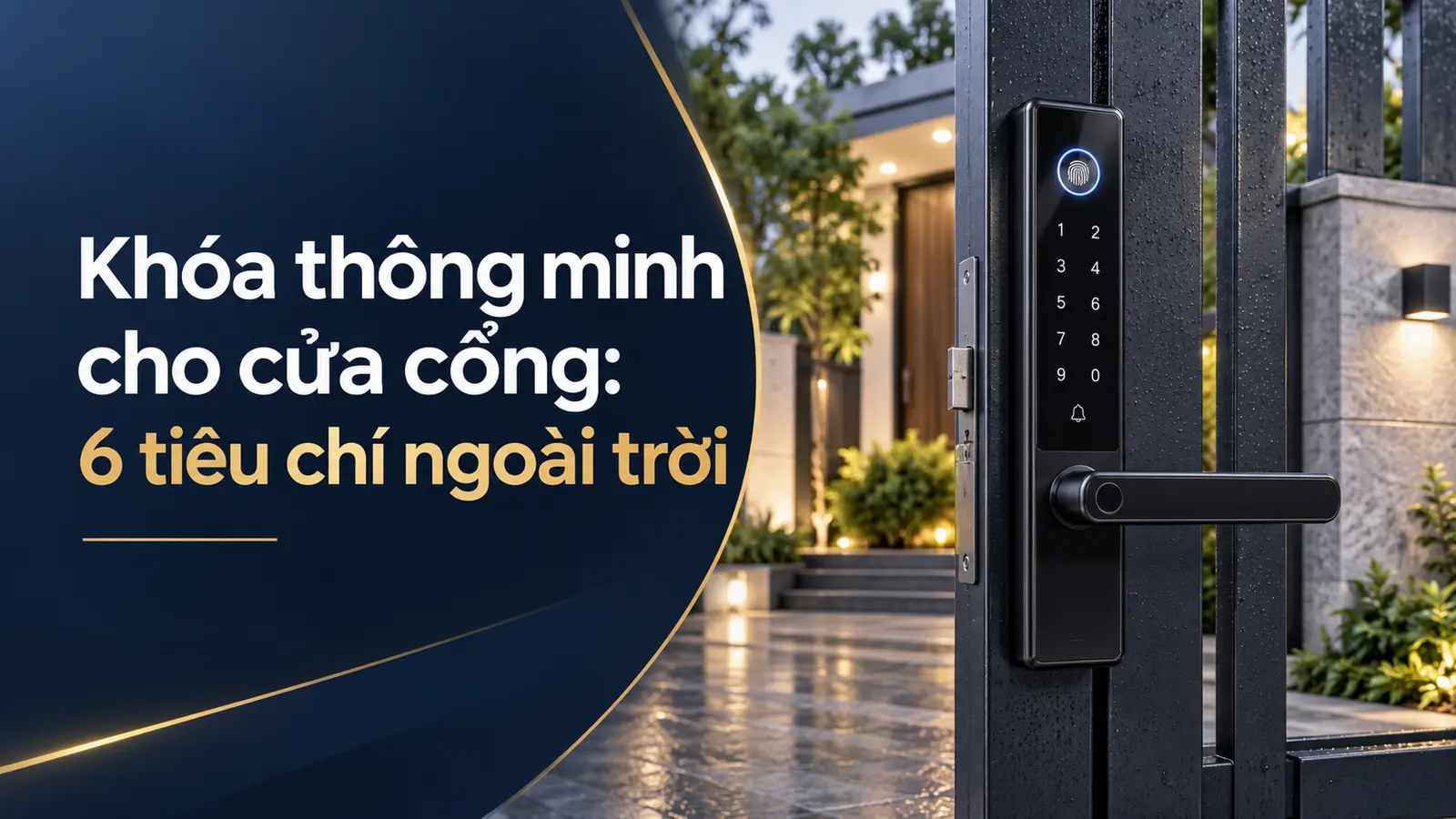 Khóa thông minh cho cửa cổng: 6 tiêu chí ngoài trời