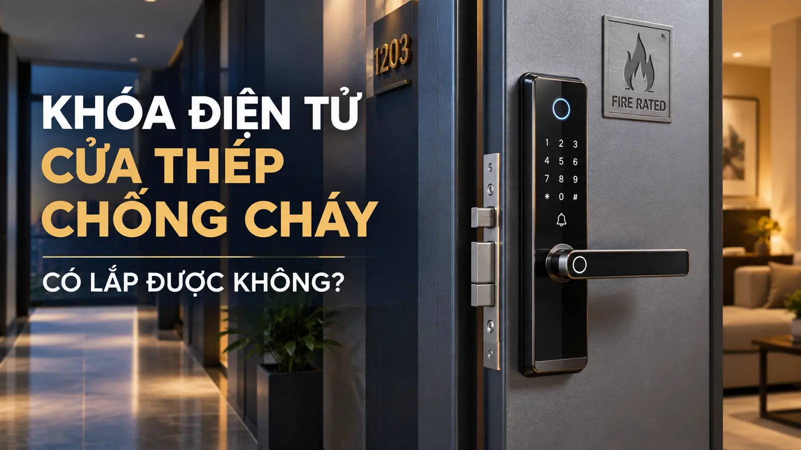 Khóa điện tử cho cửa thép chống cháy: Có lắp được không?