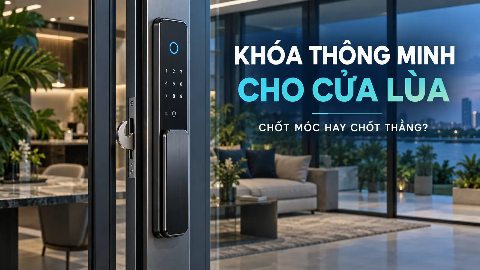 Khóa thông minh cho cửa lùa: Phân biệt chốt móc và chốt thẳng