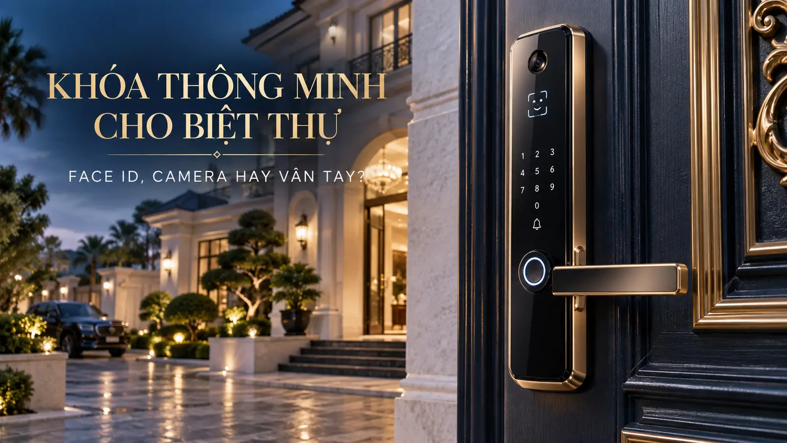 Khóa thông minh cho biệt thự: Face ID, camera hay vân tay?