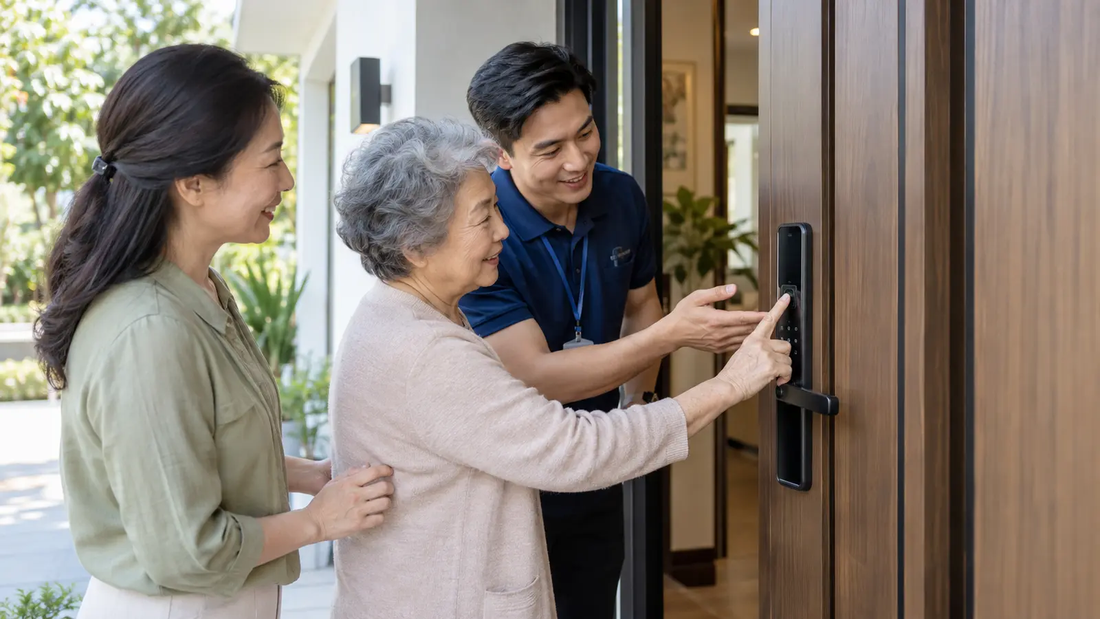 Cách đo cửa để chọn khóa thông minh cho người cao tuổi