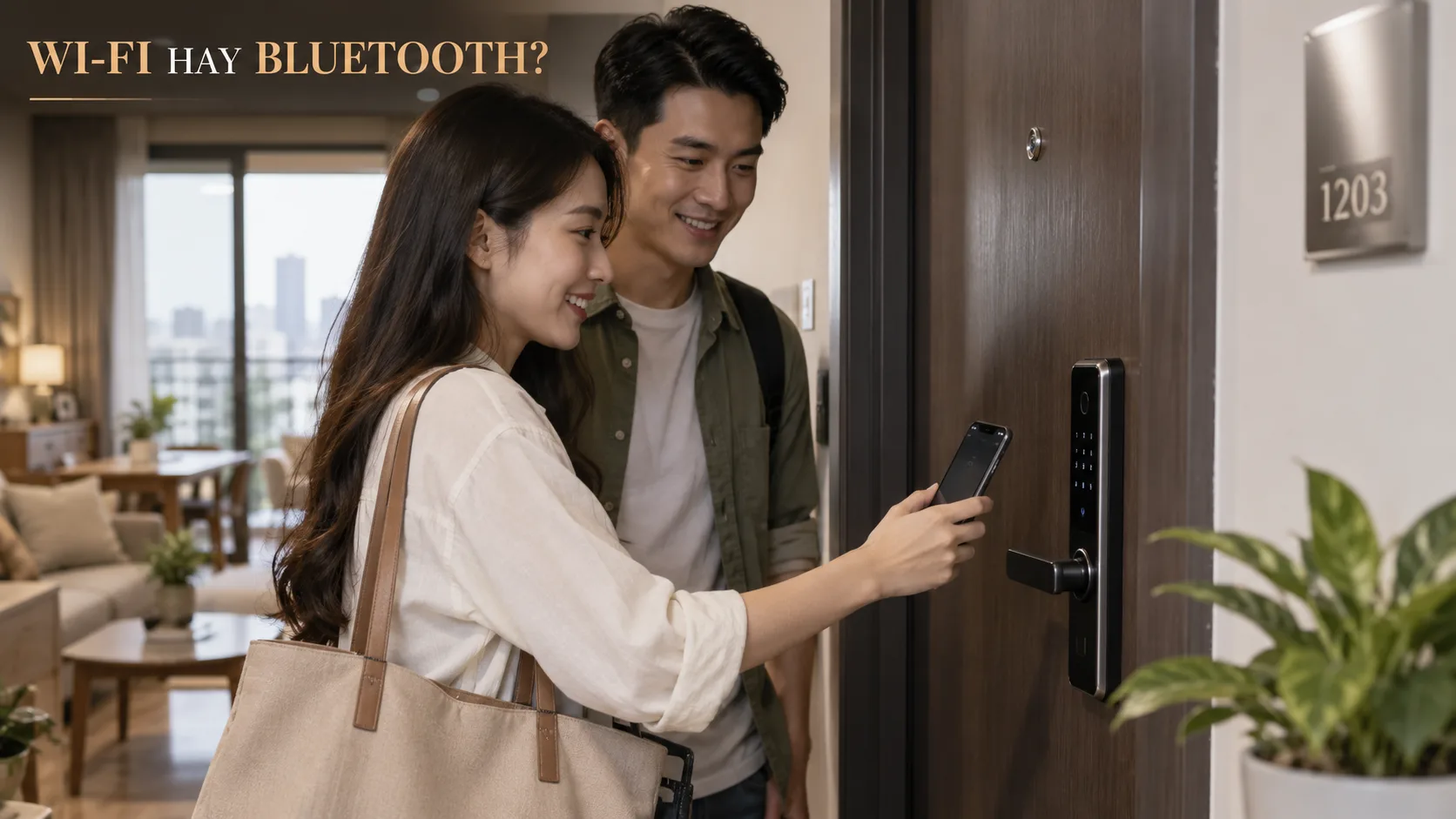 Khóa thông minh Wi‑Fi và Bluetooth khác nhau thế nào?