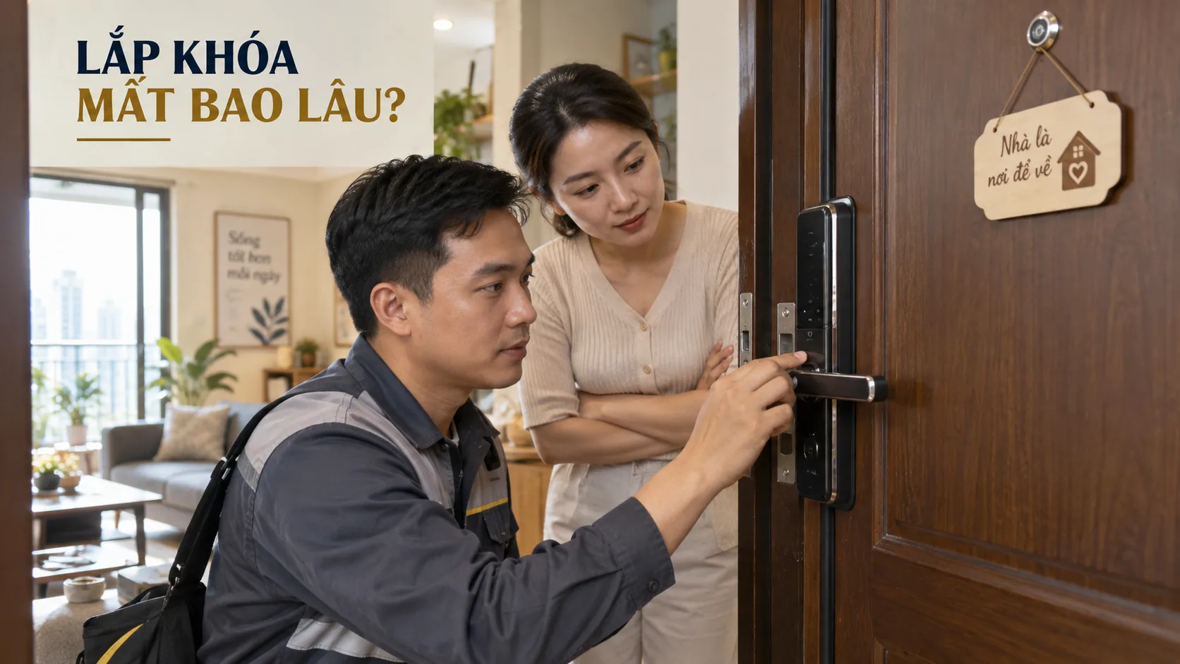 Lắp khóa điện tử mất bao lâu? Quy trình từ khảo sát đến bàn giao
