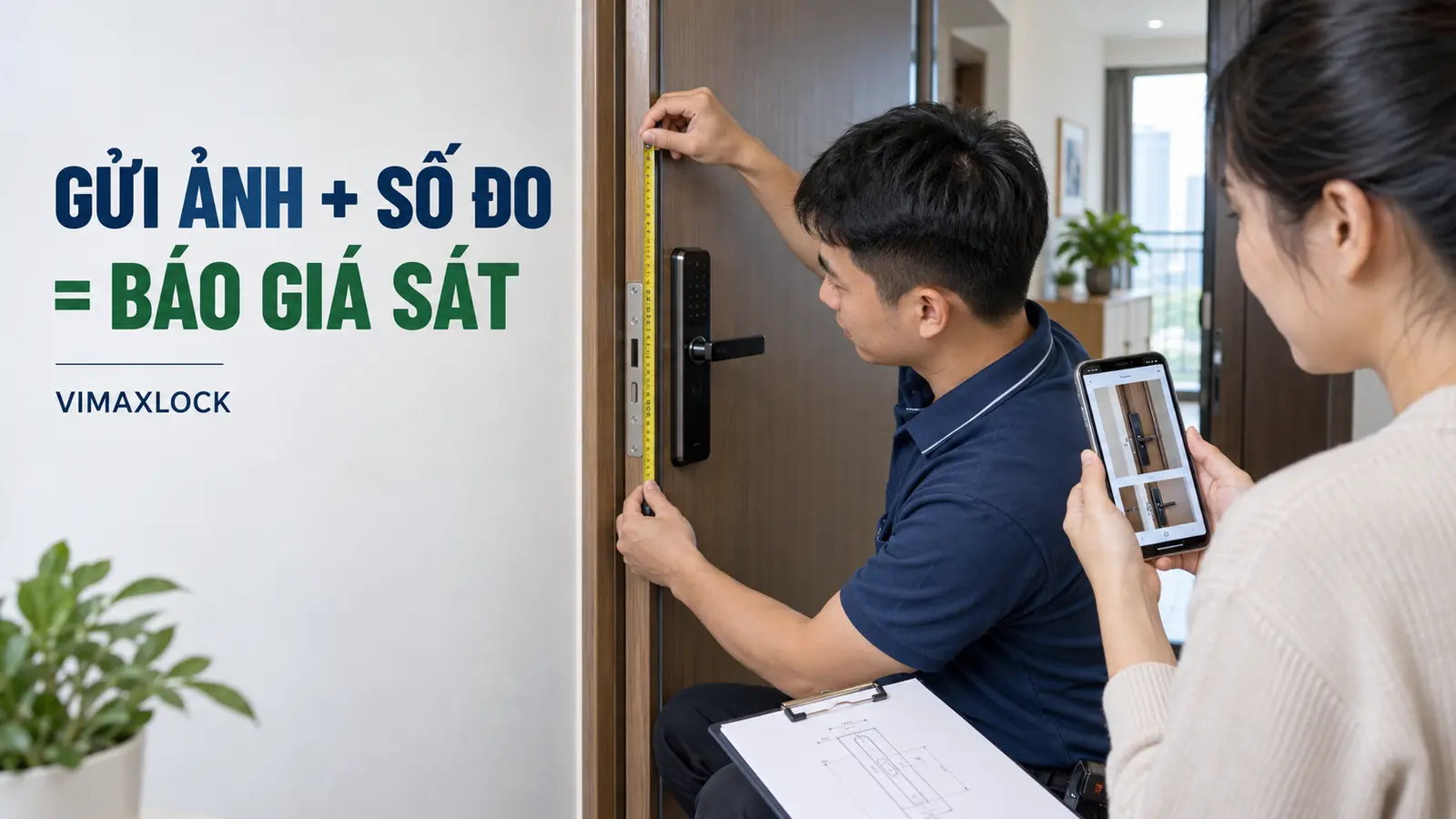 Quy trình khảo sát và báo giá lắp khóa thông minh