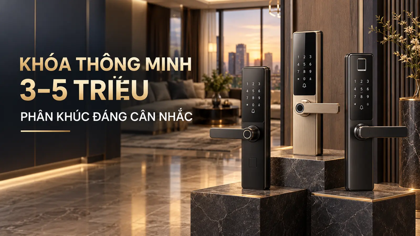 Khóa thông minh từ 3 đến 5 triệu: Mức giá, điểm khác biệt và cách chọn phù hợp