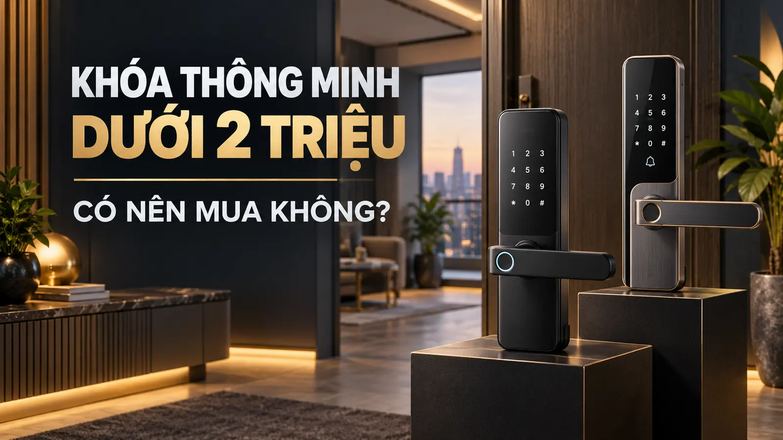 Khóa thông minh dưới 2 triệu: Mức giá, điểm khác biệt và cách chọn phù hợp