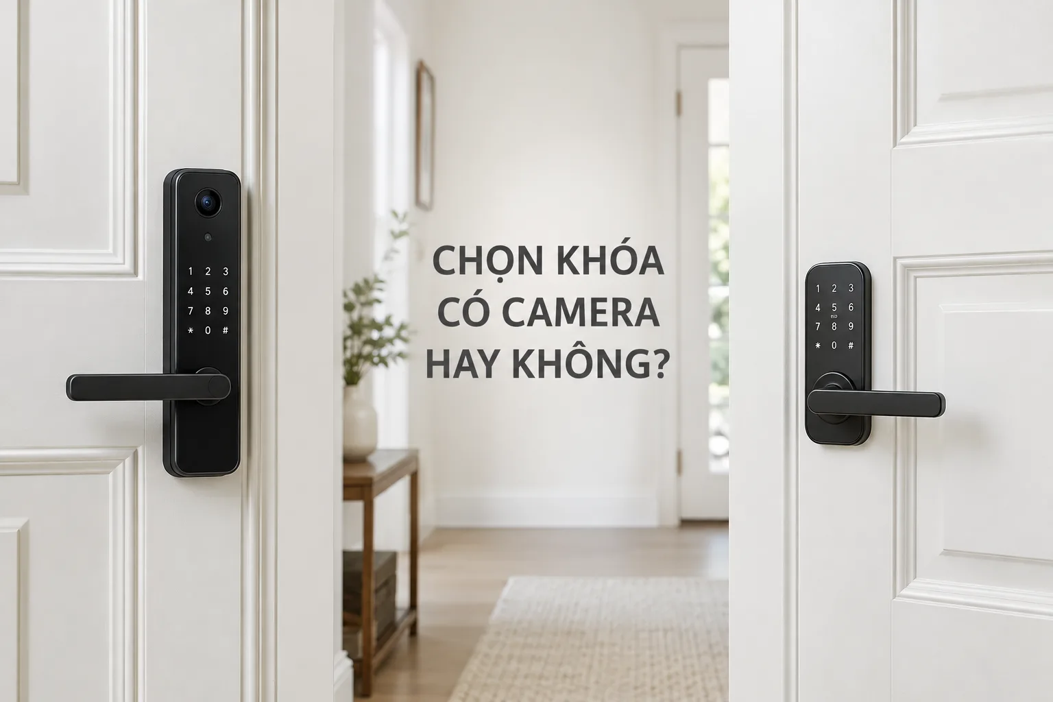 Khóa có camera hay khóa thường: So sánh theo nhu cầu gia đình