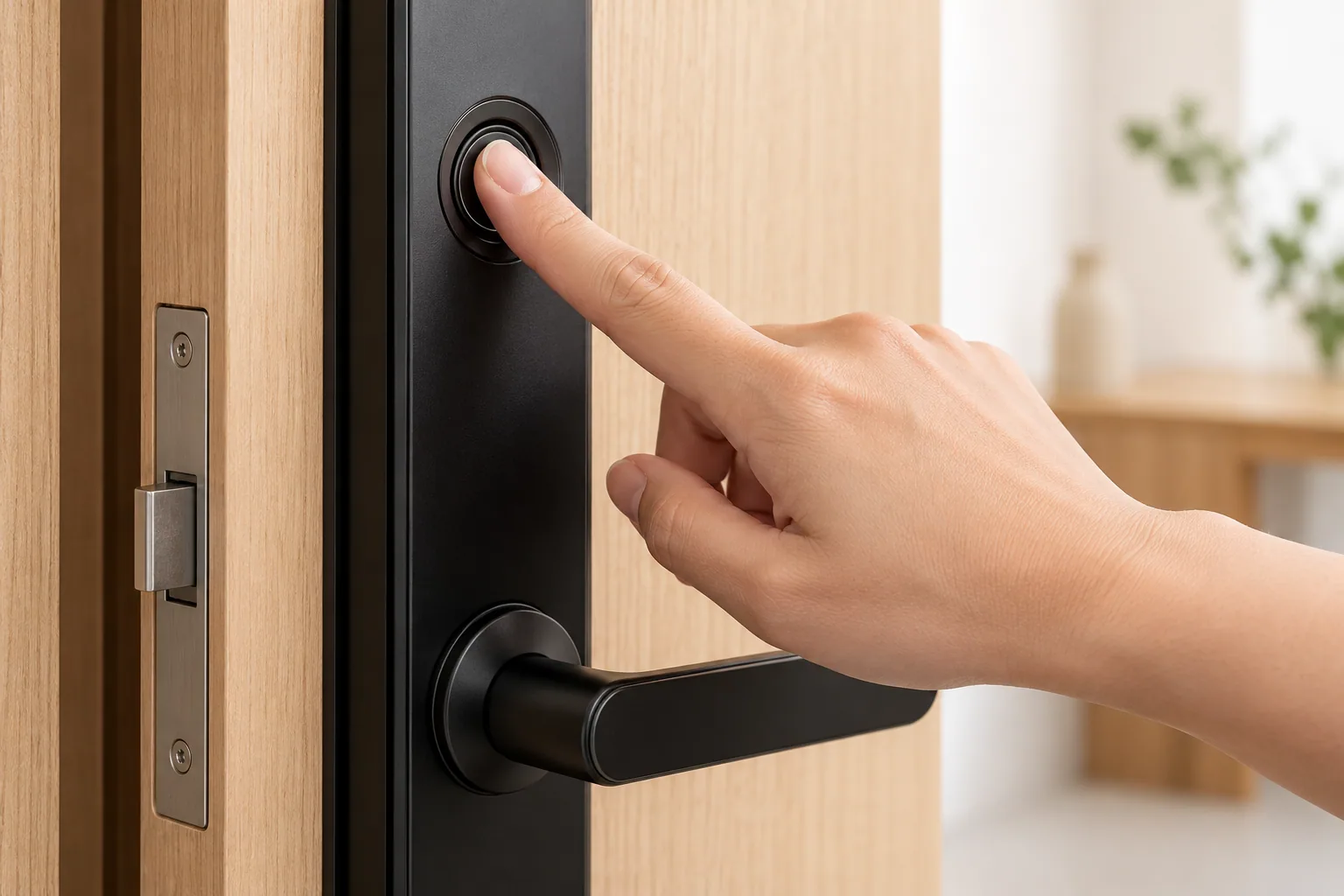 Người dùng đặt đầu ngón tay ổn định trên cảm biến để kiểm tra tư thế chạm